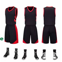 2019 New Blank Basketball jerseys printed logo Mens size S-XXL cheap price fast shipping good quality NEW BLACK RED NBR001AA12r