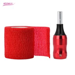 Aluminum Alloy Tattoo Grips Disposable Self Adhesive Elastic Bandage For Handle With Tube Tightening Of Tattoo Accessories