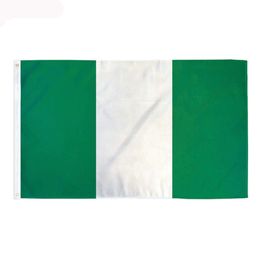 3x5 Nigerian Flag National Hanging Flags and Banners High Quality Polyester Fabric 100% Polyester Outdoor Indoor Usage , free shipping