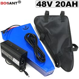 triangle Lithium battery 48V 20AH Electric bicycle battery for original Samsung 18650 cell 48V 1000W battery +a Bag +5A Charger
