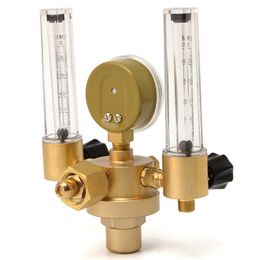 Freeshipping Argon CO2 Gauge Pressure Regulator Mig Tig Flow Metre Control Valve Welding Gas Double Tube Bubble Counter Aquarium Flowmeter