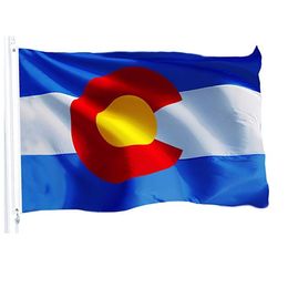 American Colorado Flag US State Flags 3x5ft Good Quality Polyester Printed Colorado State Flag Banner New, free shipping