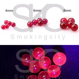 Smokingcity New Ruby Terp Pearls Beads 6mm 8mm Ruby Dab Pearls For 25mm 30mm Beveled Edge Quartz Banger Water Bongs Pipes Smoking Accessorie