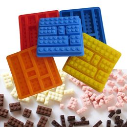 Cake DIY Building Blocks Moulds Tools Silicone Chocolates Moulds Ice Cream Mould Handmade Chocolate Mould Ices Cube Cakes Tray BH3798 TQQ