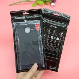 Black Ziplock Bags Plastic Zipper Lock Packing Bags Clear 11x22cm Large Size Package for Cell Phone Case Jewellery Neutral Print