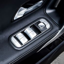 Car Styling Window Glass Lifting Buttons Sequins Decoration Stickers For Mercedes Benz W247 W167 W177 W213 W205 GLB GLK GLS GLE