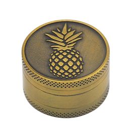 Metal Herb Grinder 40MM 3 Pipe Brass Style Zinc Alloy Mini Tobacco Grinders with Pollen Catcher Pepper Muller Accessories