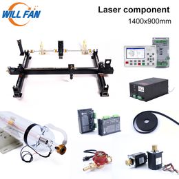 Will Fan 1400x900mm DIY 80w 100w Laser Kit Linear Guide Whole Mechanical AWC708S Assemble CNC Co2 Laser Cutter Engraving Machine
