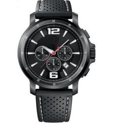 2019 Men's quartz Chronograph Black Dial Watch HB1512630 Stainless Steel Case Quartz Movement