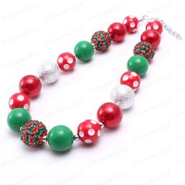 Girls Baby Chunky Necklace Children Christmas Gift Kid Bubblegum Beads Chain Necklace DIY Handmade Jewelry 1PC Hot sale