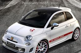 1pcs for Fiat 500 595 Abarth Scorpion Car Bonnet Side Stripes Stickers Decal Graphic Da4-0011 Car Styling Accessories286C
