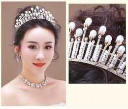 Bridal Jewelry valentine's day gift bride accessories set for Wedding decorations necklace earrings and a crown set