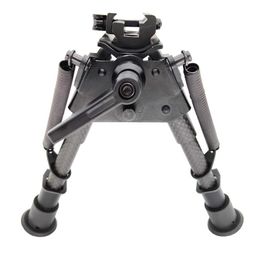 Detachable Quick 6-9 Inch Tactical Carbon Fibre Hunting Bipod Swivel Style with Podlock for Picatinny Rail or Sling Swivel Studs