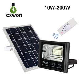 25W 40W 60W Solar LED Flood Light Waterproof IP65 Outdoor Spotlight with remote control for Home Garden Yard Lawn Pool Lighting