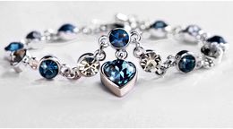 Wholesale-2019 women crastal alloy korea style high quality bracelet set with diamond as gift