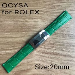 20mm Leather Black Blue Green Rubber Belt Watch Band Strap Fit Watches Band Luxury Mens Watches209Q