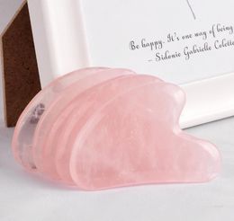 Portable Natural Beauty Face Lift Massage Tool Natural Body Gua Sha Massager Pink Rose Quartz Gua Sha Scraping Tool