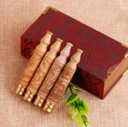 Exquisite carved yew solid wood cigarette holder fittings direct sales