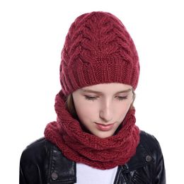 Winter Beanie Hat Scarf Set Warm Knit Hat Winter Hat & Scarf for Women