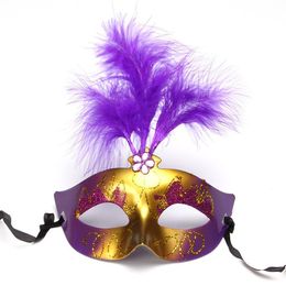 Mask Party Mask Gold Glitter Masks Venetian Unisex Sparkle Masquerade Plastic Half Face Mask Halloween Mardi Gras Costume Toy 6 Colour BC BH1