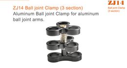 Freeshipping Aluminium 3 Section+2 Section Ball Joint Clamp Fill Light Lamp Holder For Diving Underwater Photography Torch