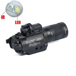 NEW SF X400V-IR Flashlight Tactical LED Gun Light White light and IR Output With Red Laser Marked Version Black