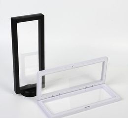 230x90x20mm Clear PET Membrane box Holder Floating Display Case Earring Gems Ring Jewellery Suspension Packaging Box SN2035