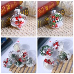 3styles Transparent Christmas Ball Plastic Xmas round Balls tree Hanging Ornaments home Decor Party Christmas DecorationsT2I5475