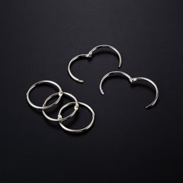 Book Binder Rings Flexible Open Metal Ring Circlips 3x44mm Nickel Key Rings for Folder DIY Photo Album Tags Clips Multi Purpose