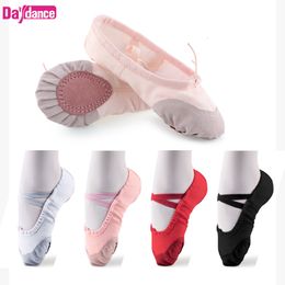 Wholesale Toddler Girls Kids Pointe Slippers High Quality Ballerina Practise Canvas Flat Dance Shoes For Ballet