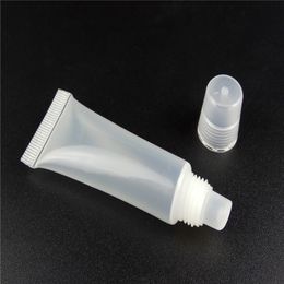 8ml Clear Soft Lip Gloss Tube With Plug Empty Cosmetic Packing Refillable Bottles Container