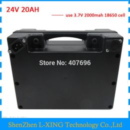 Free customs fee EBIKE lithium battery 24V 20AH with black case Wheelchair battery 24 v battery with 30A BMS 29.4V 3A Charger