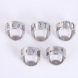 Love I Do Party Cheer style 22mm Unique Creative Versatile Stainless Steel Finger Ring Ring-Shape Beer Bottle Opener