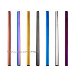 100pcs 21.5cm 12mm Stainless Steel Straws Bubble Tea Extra Wide Diameter 12mm Reusable Juice Drinking Straw Metal
