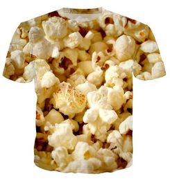 Newest Fashion Mens/Womans Popcorn Summer Style Tees 3D Print Casual T-Shirt Tops Plus Size BB093