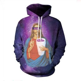 Mens Designer Hoodies for Women Men Couples Sweatshirt Lovers 3d Jesus Hoodies Coats Hooded Pullovers Tees Clothing M0253