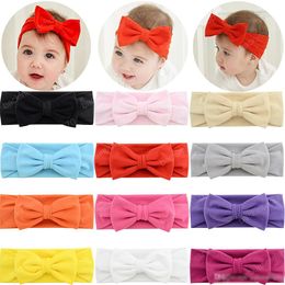 12pcs/lot New Soft Headband Knot Tie Headwrap Kids Hairband Bandanas Cotton Turban stretchy Girls Hair Accessories