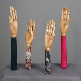 428cm cartoon sketch hand mannequin bag cloth Jewellery ring packaging wooden hand clothing shop window display props 1pc d072