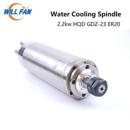 Will Fan 2.2KW HQD GDZ-23 Water Cooling Spindle Dia 80x235mm 24000RPM ABS Sheet Acrylic Spindle Motor For CNC Roture Machine