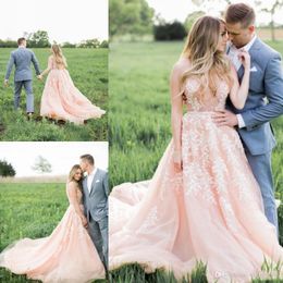 blush vintage wedding dress