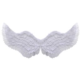 Customized beautiful pure white angel wings 140*60cm Large fairy wings creative props for Wedding Birthday Party Halloween decorations