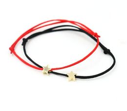 20pcs Red Rope String Friendship Bracelet For Men Women Copper Star Pentagram Bracelets Lovers Wish Jewellery