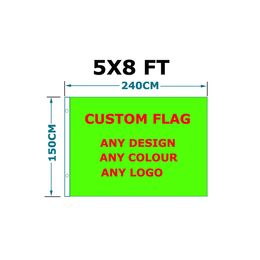 5x8ft Custom Flags 150x240cm for Festival Holiday Event Usage Polyester Any Desisn Ang Logo from China Flags Supplier