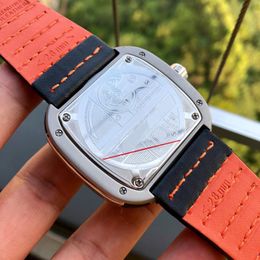 2020 nova moda superior grau masculino designer de luxo quartzo sete f relógios pulseira couro genuíno quadrado relógios pulso montres de mo279c