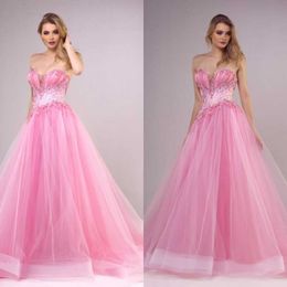 Tony Chaaya 2020 Prom Dresses Strapless Lace Appliques Beads Evening Gowns Custom Made Sweep Train Plus Size Formal Party Dress
