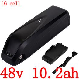 48V 500W 750W ebike battery pack 10AH electric bicycle Lithium ion use LG cell with 20A BMS+2A charger