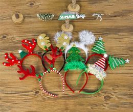 Santa Headband New Year Christmas Ornaments Decorations for Kids Girls Gifts Headband Hair Accessories Supplies DA076