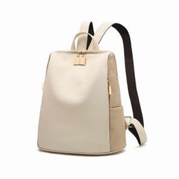 Women Female Anti-theft Backpa New Casual fashion backpack Korean version versatile large capacity anti-theft backpack soft leather bag
