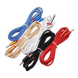 Audio Jack 3.5 mm Male to Male 2m China Red Audio Line Audio Aux Cable For iPhone Car Headphone Speaker Wire Line Aux Cord 100pcs