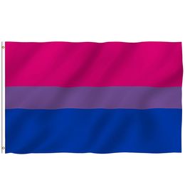 Polyester Flag hanging 90*150cm LGBT bi pride bisexual Flag For Decoration